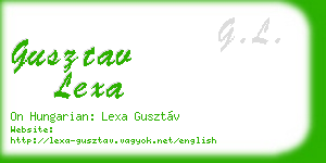 gusztav lexa business card